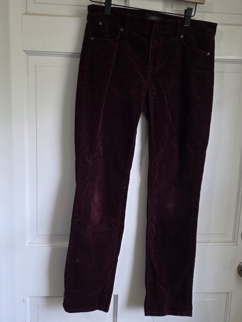 2 Petite Talbots Straight-Leg Corduroy Womens Pants